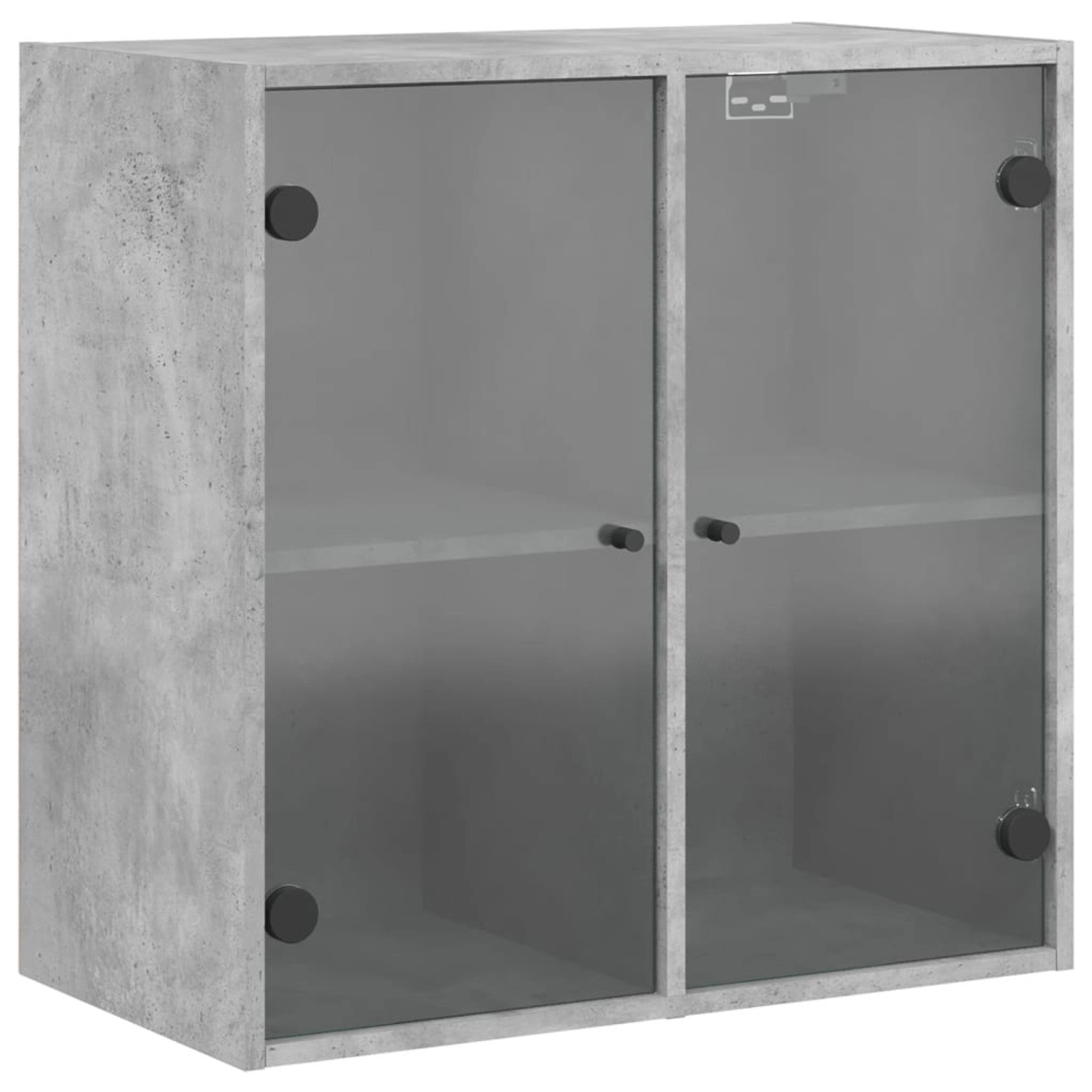 vidaXL Wandschrank mit Glastüren Betongrau 68x37x68,5 cm günstig online kaufen