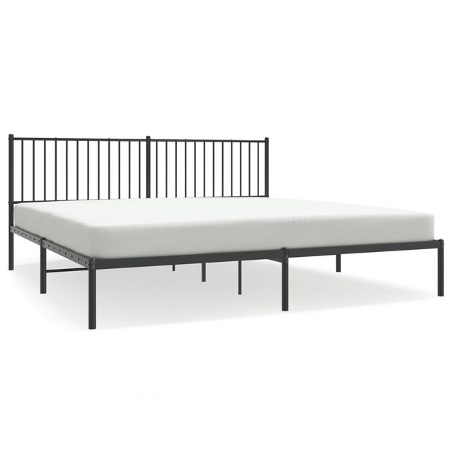 Vidaxl Bettgestell Mit Kopfteil Metall Schwarz 193x203 Cm günstig online kaufen