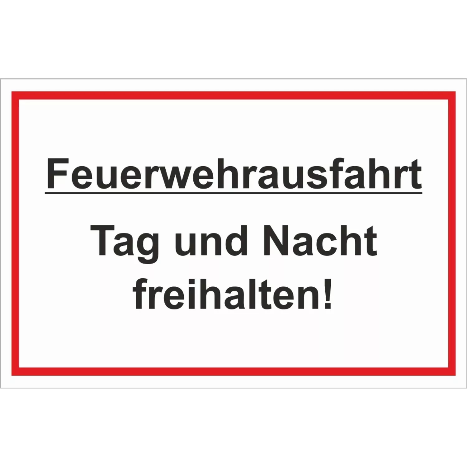 Warn- und Hinweissschild Feuerwehrausfahrt Tag und Na... 30 cm x 20 cm PST günstig online kaufen