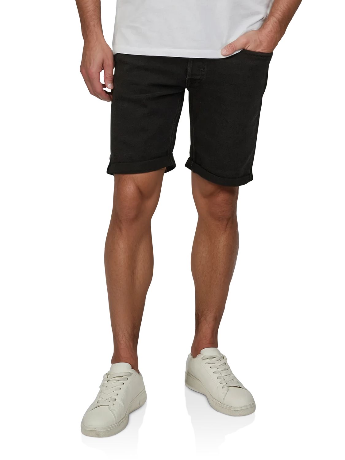 Jack & Jones Jeans Shorts Herren Stretch Kurz Regular Fit JJIRICK günstig online kaufen