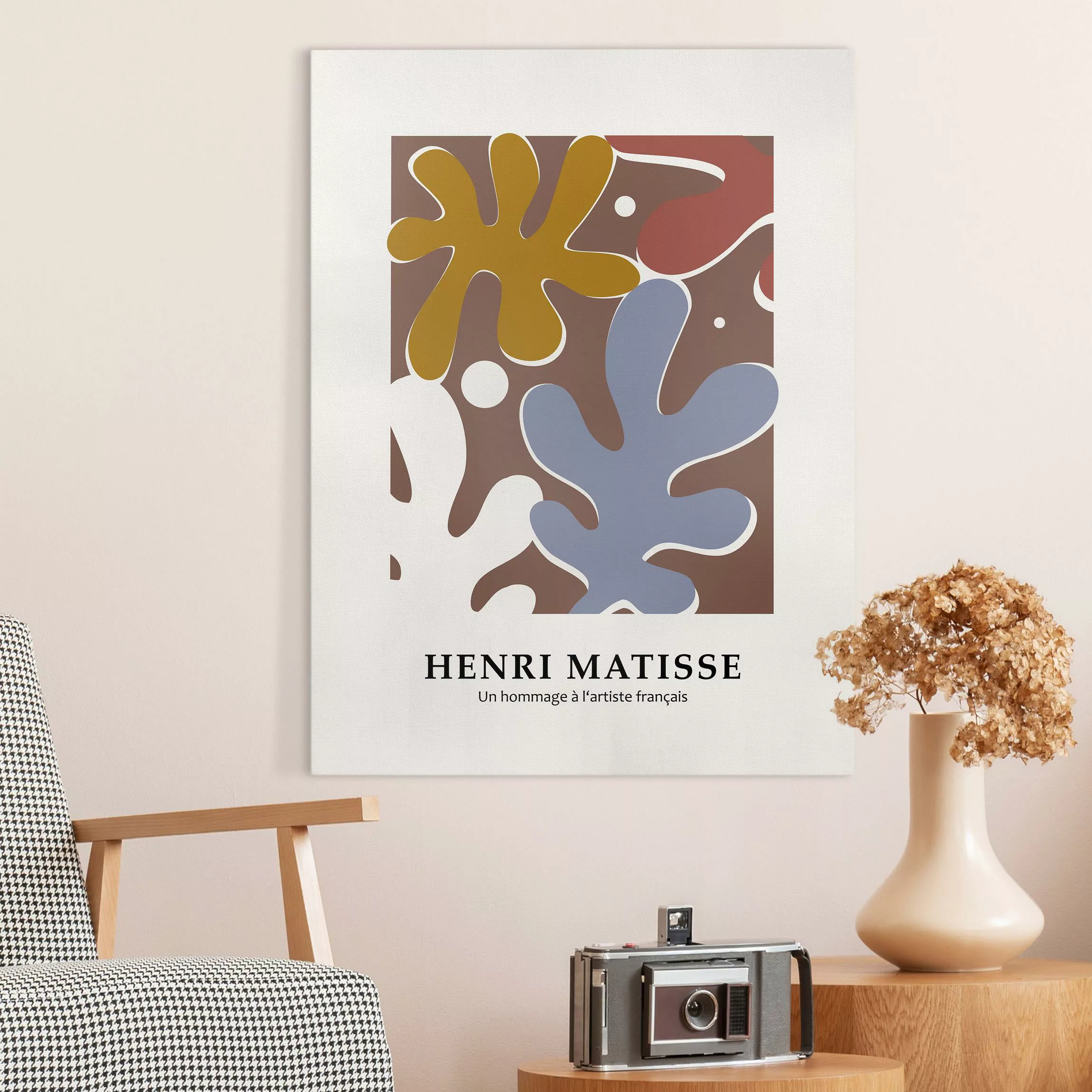 Leinwandbild Matisse Hommage - Formen mit Punkten günstig online kaufen