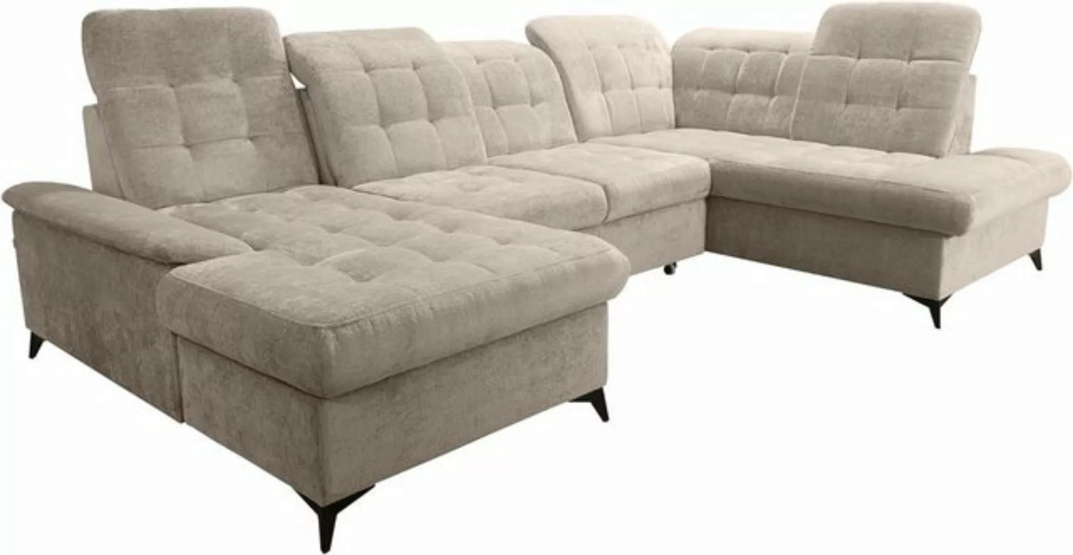 robin Ecksofa Sofa Eckcouch Schlafcouch Freistehend VerstellbarerBettkasten günstig online kaufen