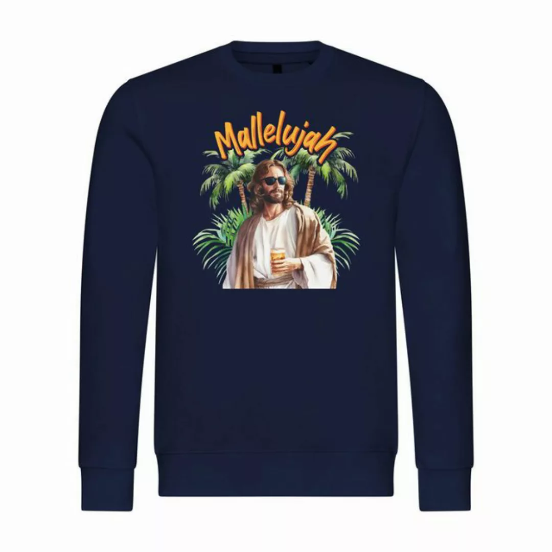 deinshirt Rundhalspullover Herren Pullover Mallelujah Mit Print Motiv, Graf günstig online kaufen