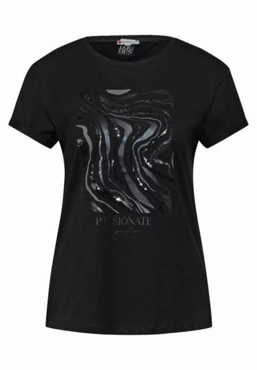 STREET ONE T-Shirt sequins artwork shirt günstig online kaufen