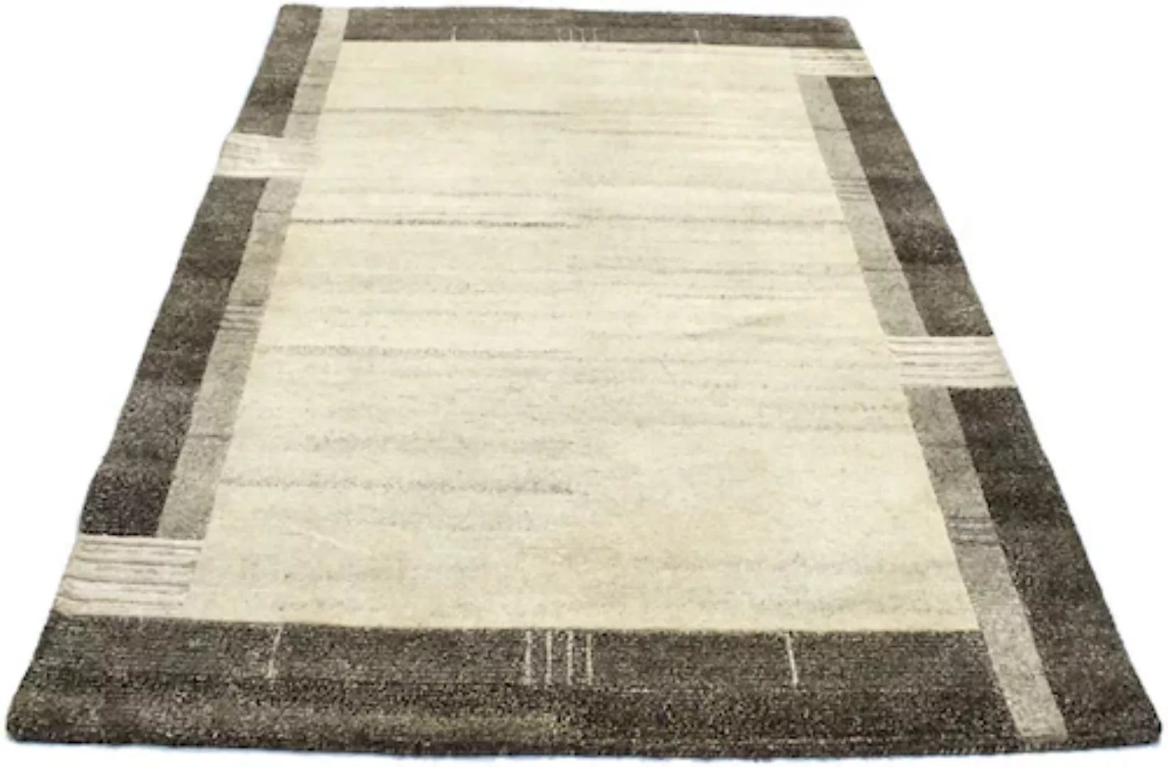 morgenland Wollteppich »Nepal Teppich handgeknüpft bege«, rechteckig, handg günstig online kaufen