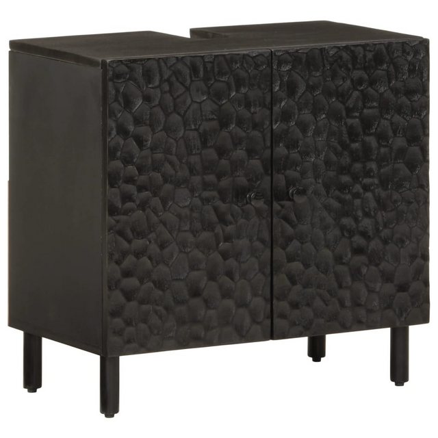 vidaXL Badezimmerspiegelschrank Waschbeckenunterschrank Schwarz 62x33x58 cm günstig online kaufen