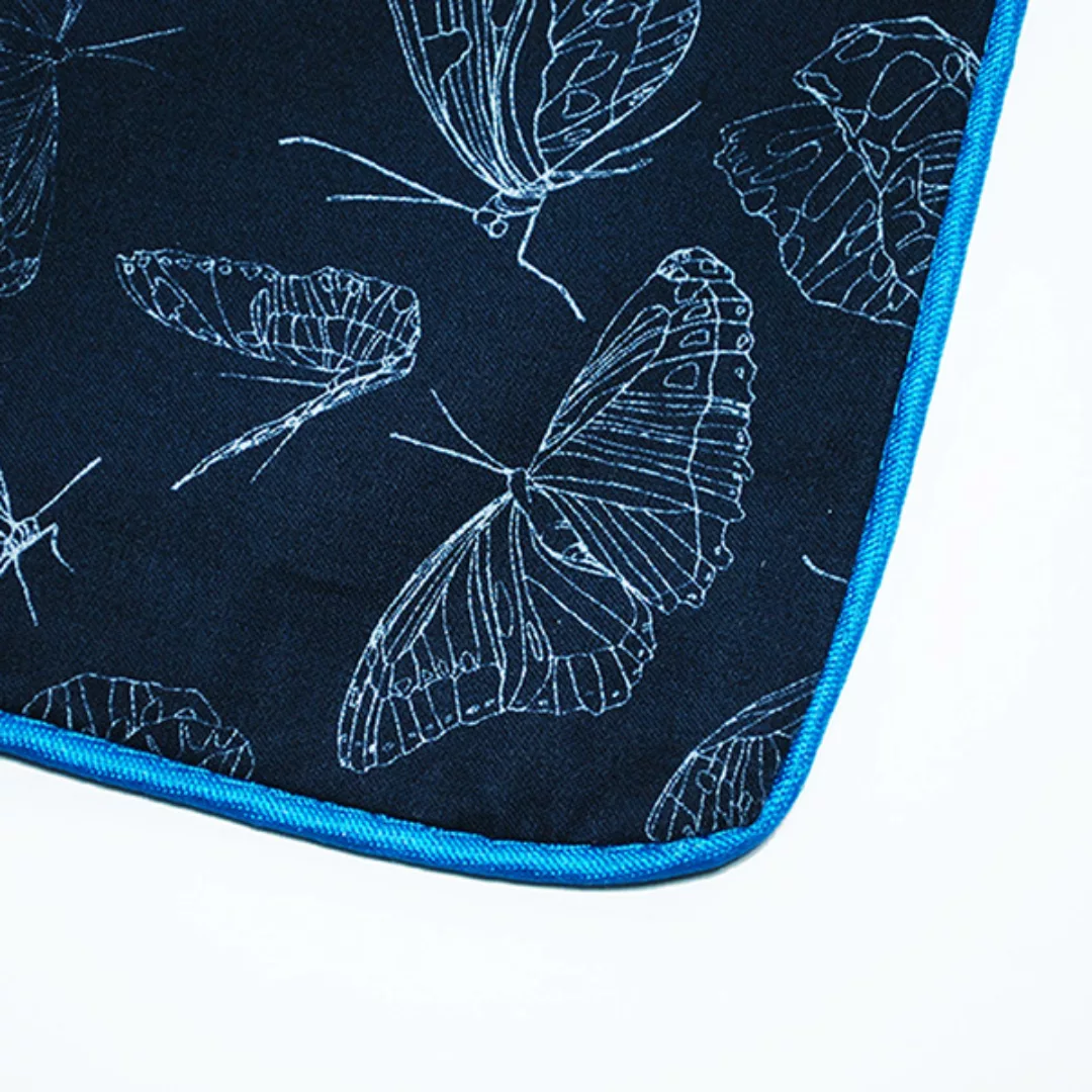 Kissenbezug Mit Keder, Bio-baumwolle "Butterfly Black" günstig online kaufen