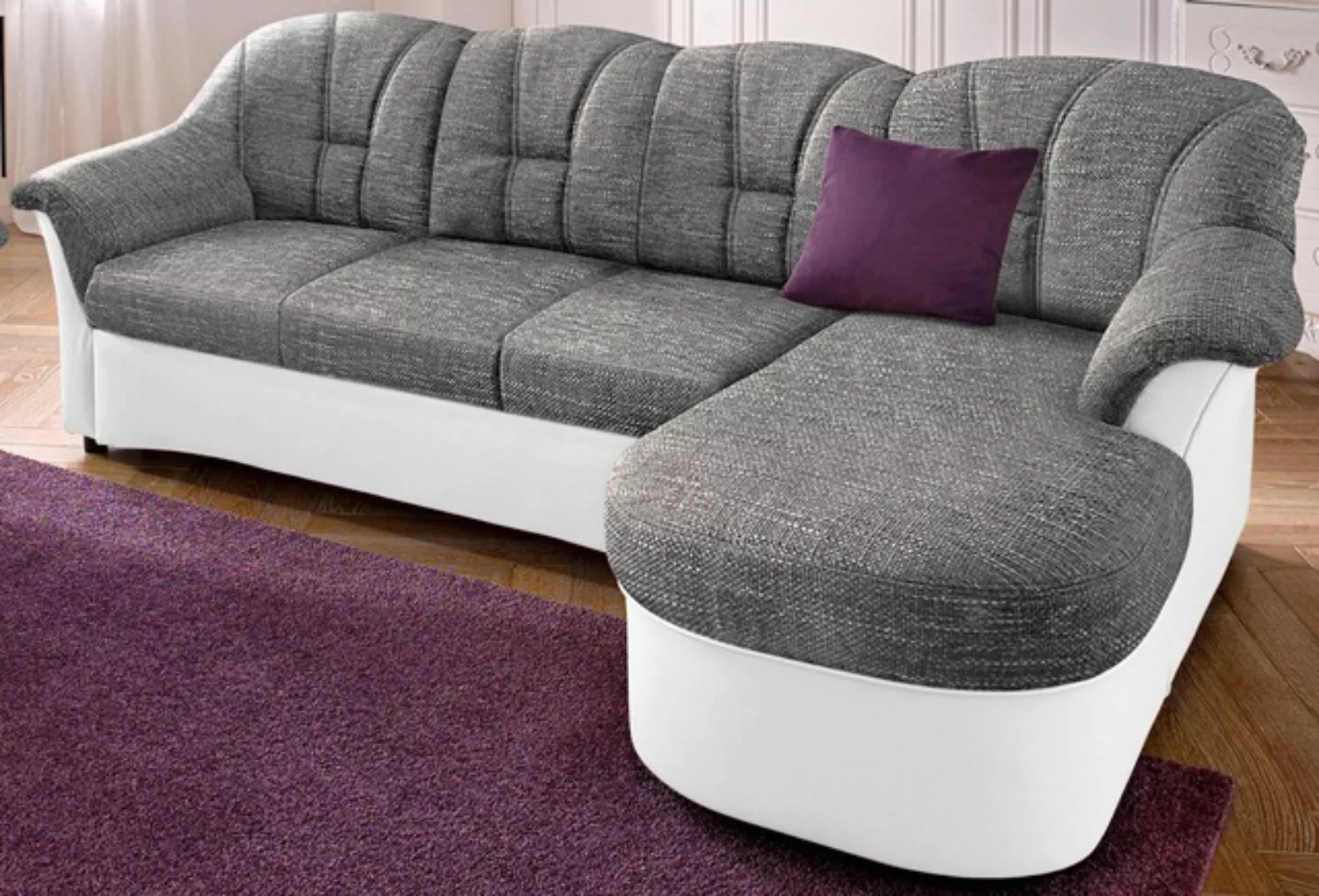 DOMO collection Ecksofa »Flores Schlafsofa, B/T/H: 233/142/86 cm, L-Form«, günstig online kaufen