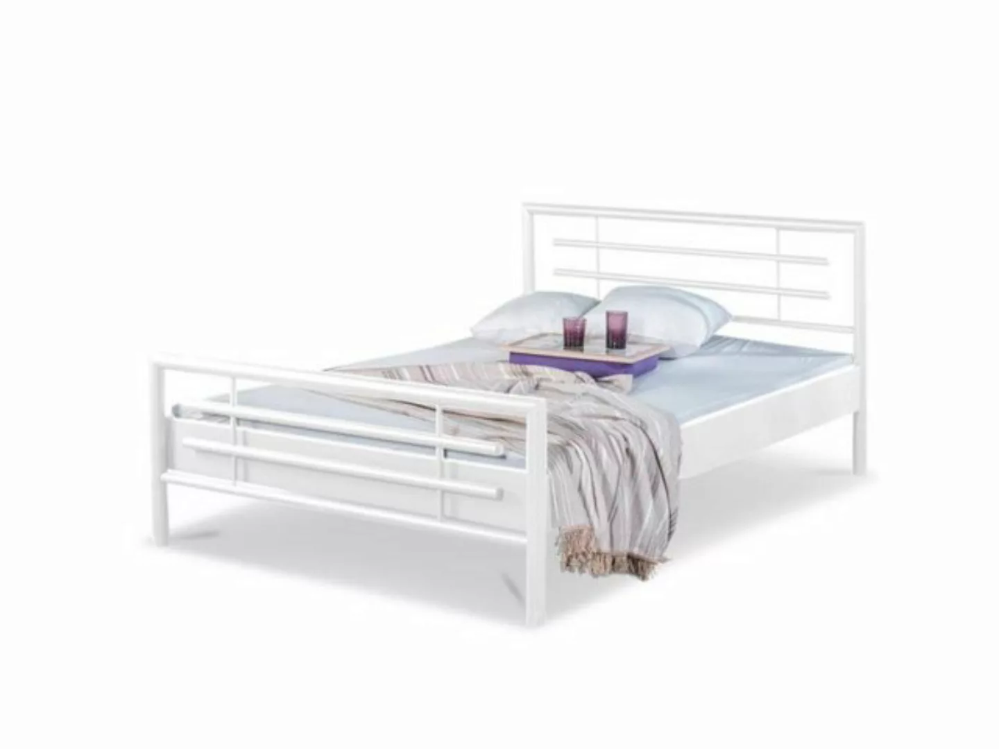 BedBox Metallbett Lola, zeitloses stabiles Metallbett, pulverbeschichtetes günstig online kaufen