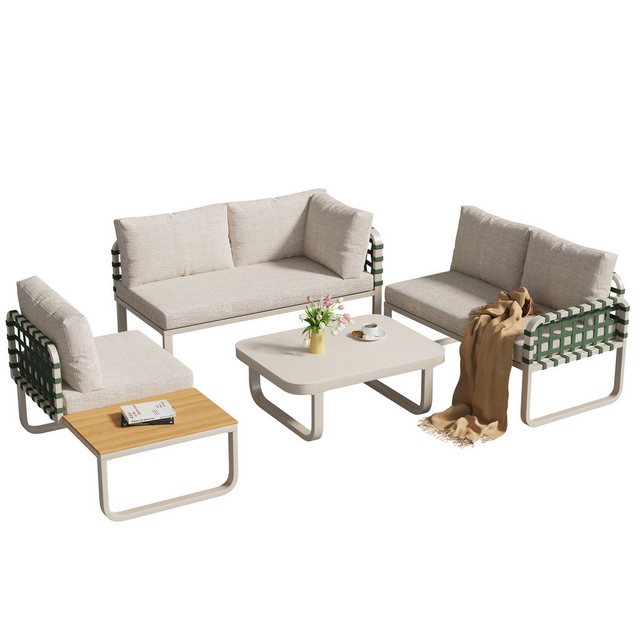 MODFU Sofa Garten Lounge Set,Modernes Outdoor Sofa Set, Garten Lounge Set ( günstig online kaufen