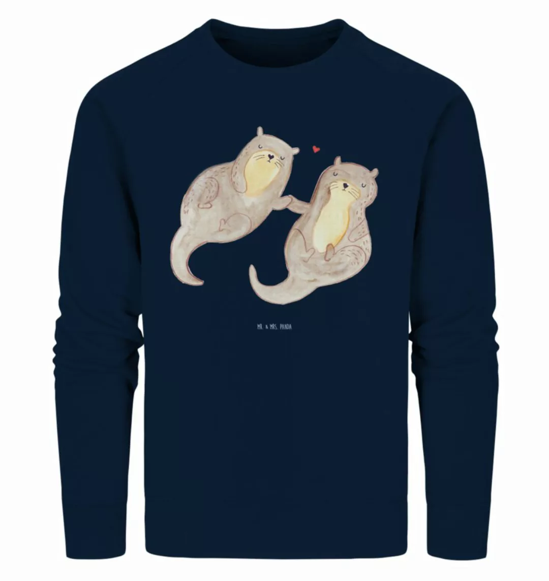 Mr. & Mrs. Panda Longpullover Größe XS Otter Hände halten - French Navy - G günstig online kaufen