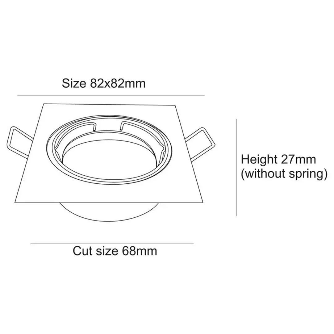 Dezenter Deckeneinbauring weiß, 6,8 cm günstig online kaufen