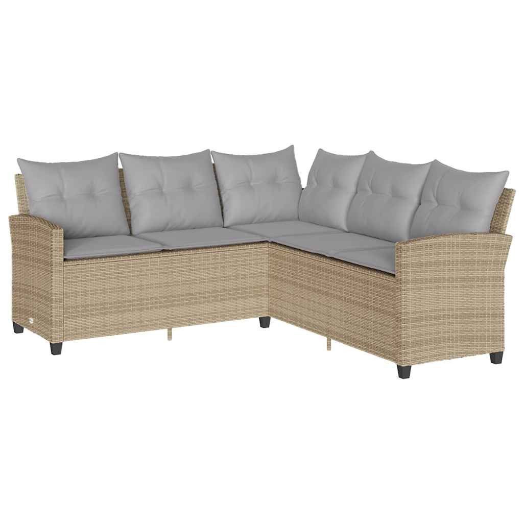 vidaXL Gartenlounge-Set L-förmiges Couchsofa mit Kissen günstig online kaufen