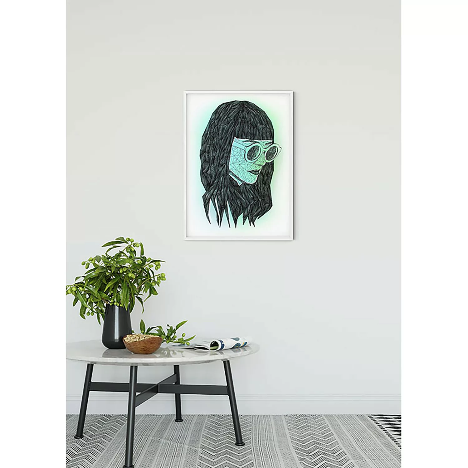 KOMAR Wandbild - Grid Green - Größe: 50 x 70 cm mehrfarbig Gr. one size günstig online kaufen
