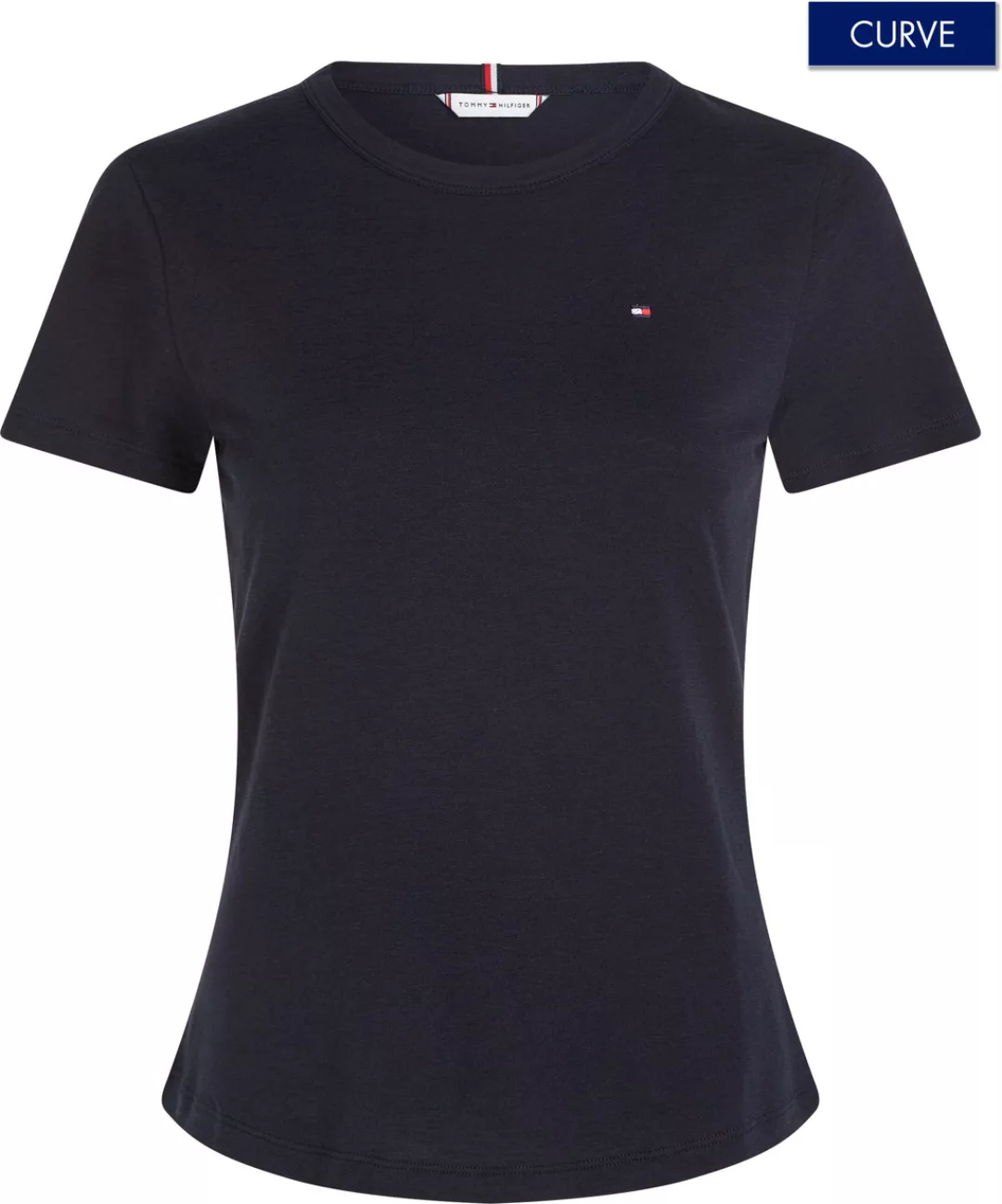 Tommy Hilfiger Curve Rundhalsshirt "CRV 1985 SLIM SLUB C-NK SS", Große Größ günstig online kaufen