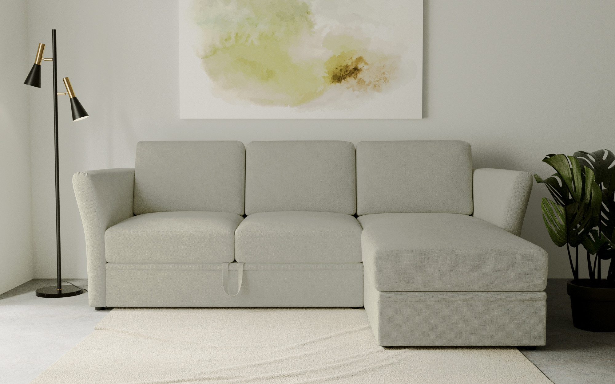 Home affaire Ecksofa Lavars, L-Form, Schlafsofa, mit Bettfunktion und Staur günstig online kaufen