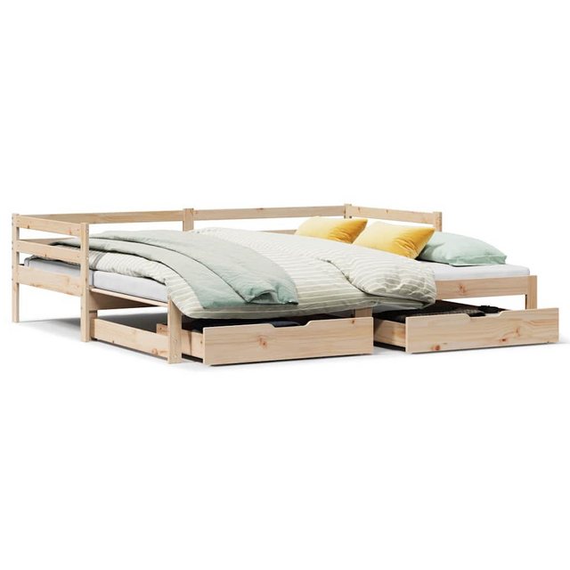 vidaXL Bett, Tagesbett Ausziehbar mit Schubladen ohne Matratze 90x200 cm günstig online kaufen