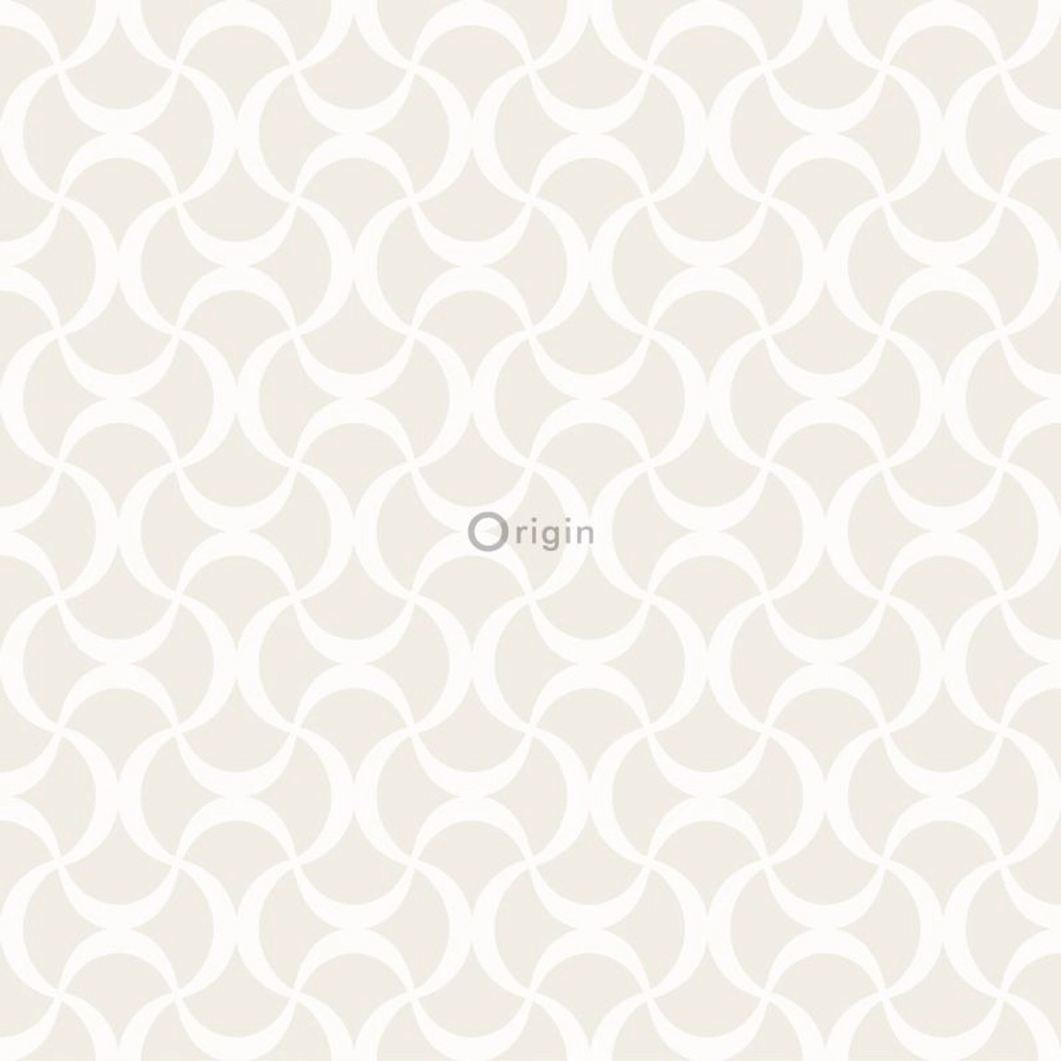 Origin Wallcoverings Tapete Grafisches Muster Weiß 53 cm x 10,05 m 345737 günstig online kaufen