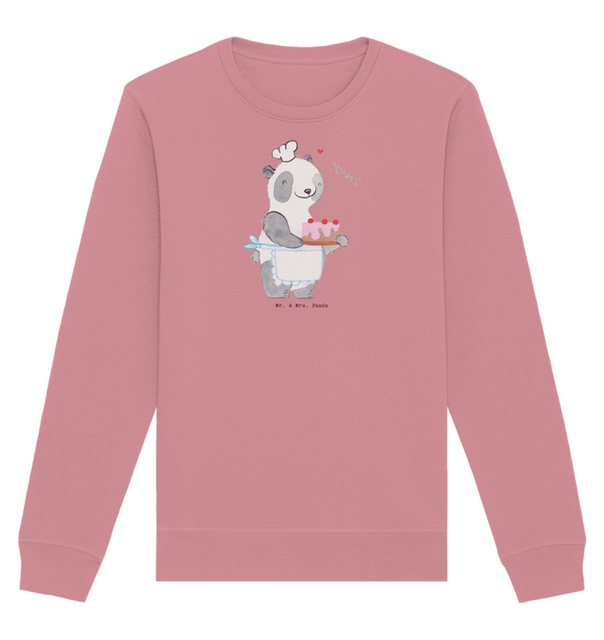 Mr. & Mrs. Panda Longpullover Größe L Bär Kochen - Canyon Pink - Geschenk, günstig online kaufen