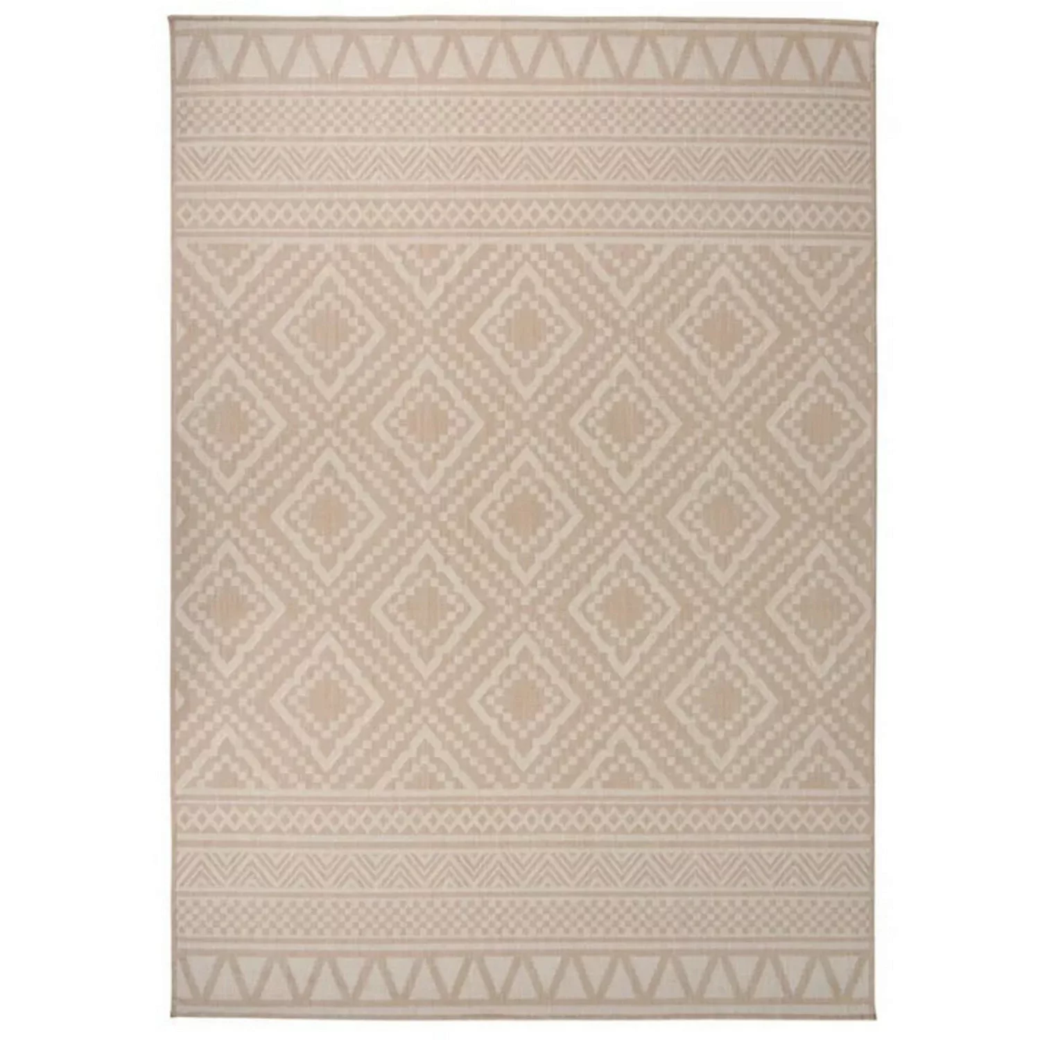 vidaXL Outdoorteppich Flachgewebe 140x200 Cm Braun Gestreift 1124036 günstig online kaufen