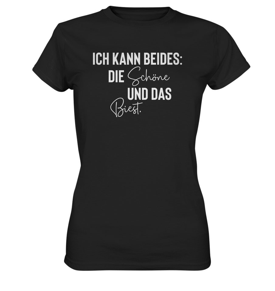 RABUMSEL Print-Shirt Ich kann beides: Die Schöne und das Biest - Frauen T-S günstig online kaufen