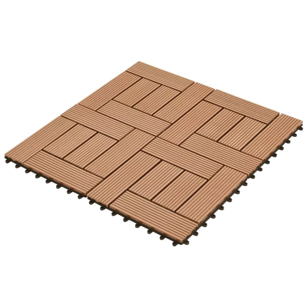 22 Stk. Terrassenfliesen 30 X 30 Cm 2 Qm Wpc Braun günstig online kaufen