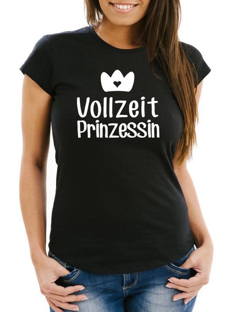 MoonWorks Print-Shirt süßes Damen T-Shirt Vollzeit Prinzessin Slim Fit mit günstig online kaufen