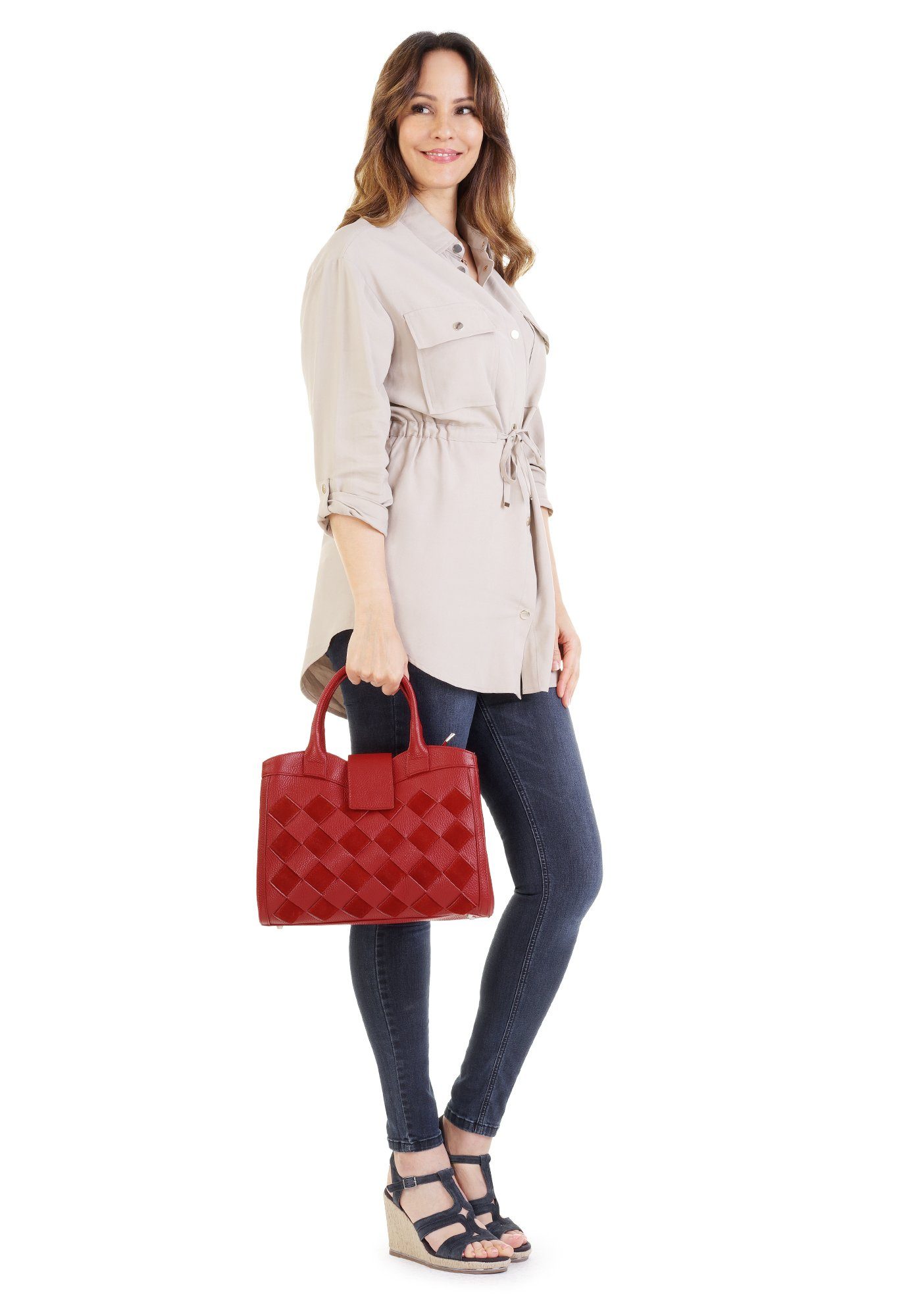 Samantha Look Henkeltasche, echt Leder, Made in Italy günstig online kaufen