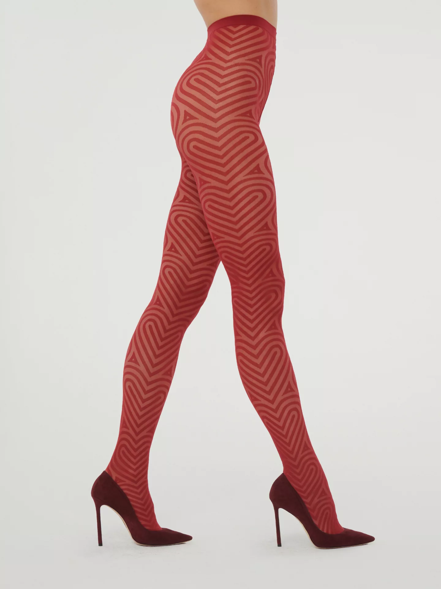 Wolford - Heart Tights, Frau, soft cherry, Größe: XS günstig online kaufen