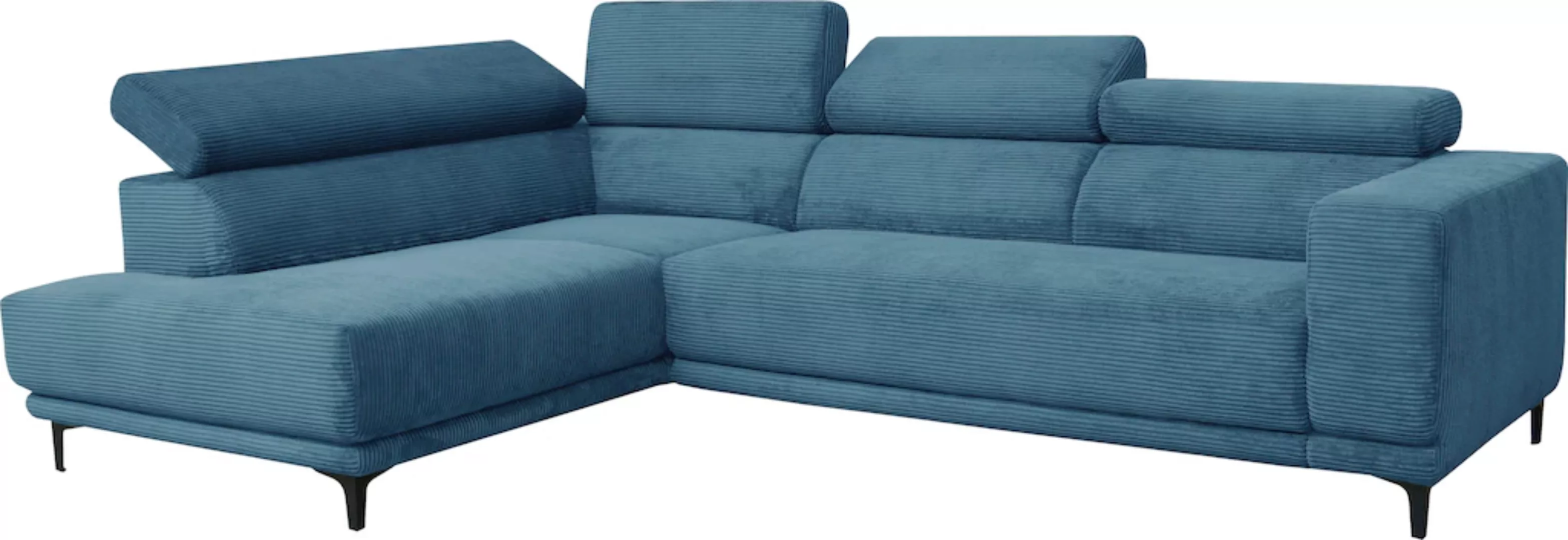 alina Ecksofa "Hikari", wahlweise mit Sitzvorzug, in modernem Cordstoff, Br günstig online kaufen