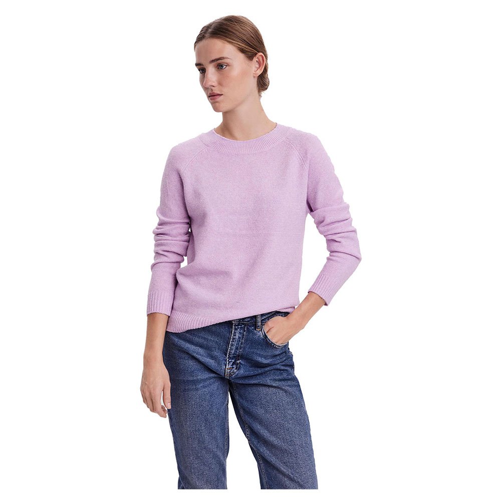 Vero Moda Doffy O-ausschnitt Pullover XS Navy Blazer / Detail Melange günstig online kaufen