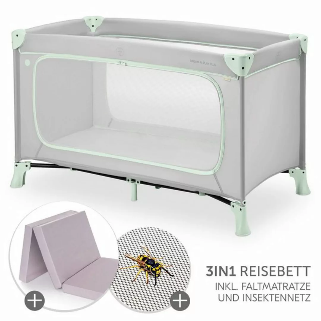 Hauck Baby-Reisebett Dream N Play Plus Set - Dusty Mint, Kinder Babyreisebe günstig online kaufen