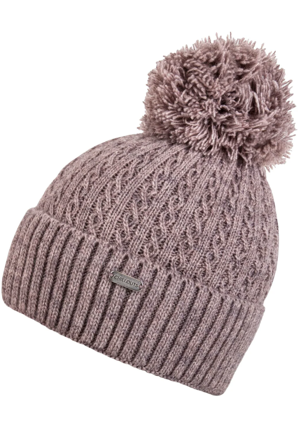 chillouts Bommelmütze "Estephania Hat", Feinstrick mit PomPom, Zopfmuster günstig online kaufen