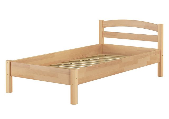 ERST-HOLZ Bett Geschwungenes Buchebett 90x200 mit Federleisten, Buchefarblo günstig online kaufen