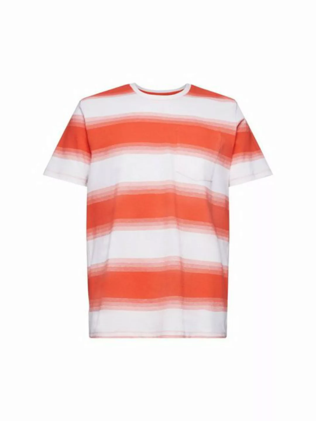 Esprit T-Shirt Gestreiftes T-Shirt aus Baumwollpikee (1-tlg) günstig online kaufen