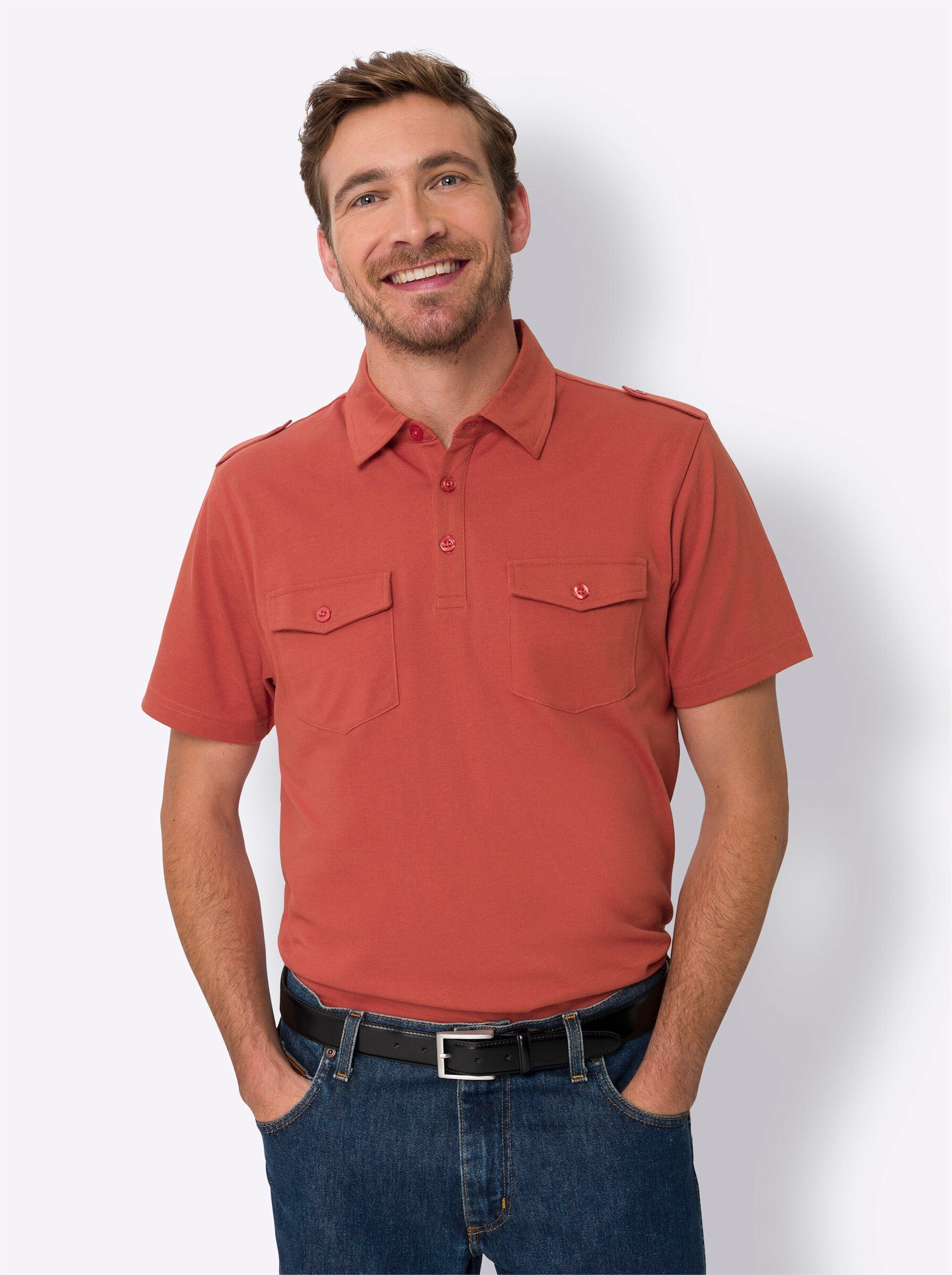 Classic Poloshirt "Kurzarm-Poloshirt", (1 tlg.) günstig online kaufen