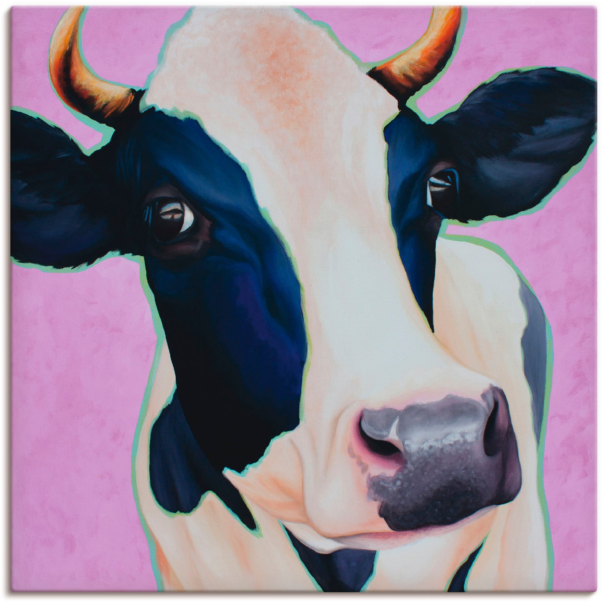 Artland Leinwandbild "Kuh Josefine", Haustiere, (1 St.), auf Keilrahmen ges günstig online kaufen
