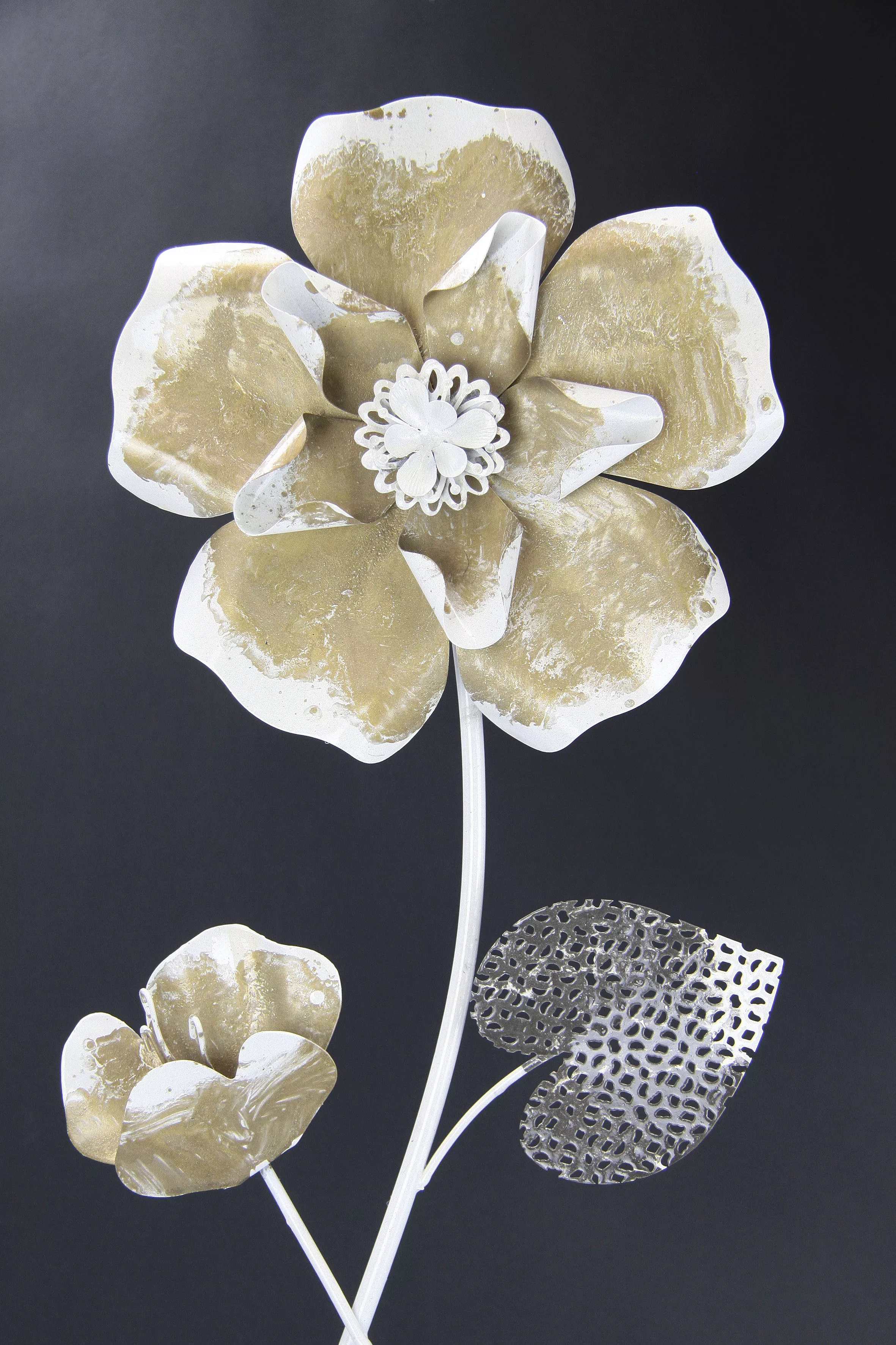 I.GE.A. Wandbild "Metallbild Blumen", Wanddeko, Metall, Wandskulptur günstig online kaufen
