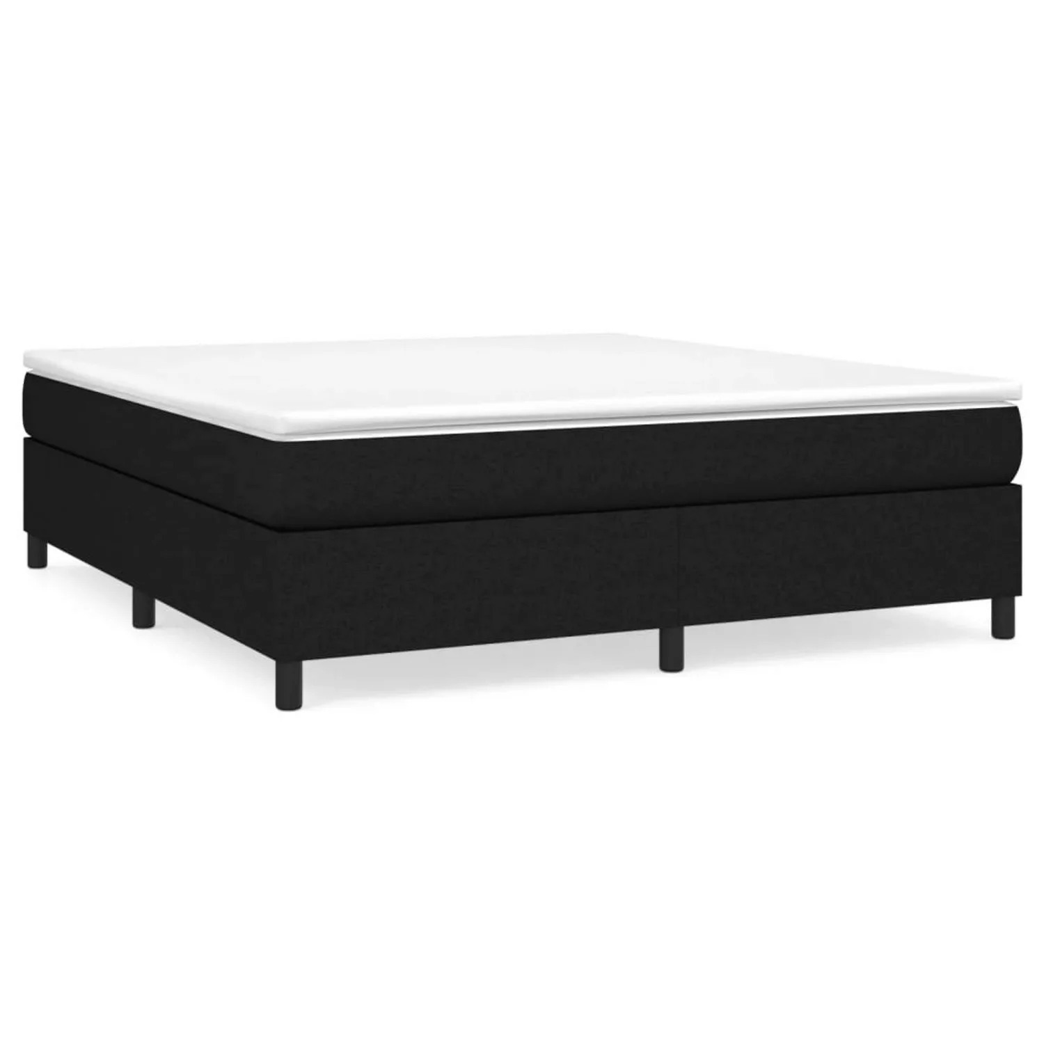 vidaXL Boxspringbett mit Matratze Schwarz 160x200 cm Stoff1395175 günstig online kaufen