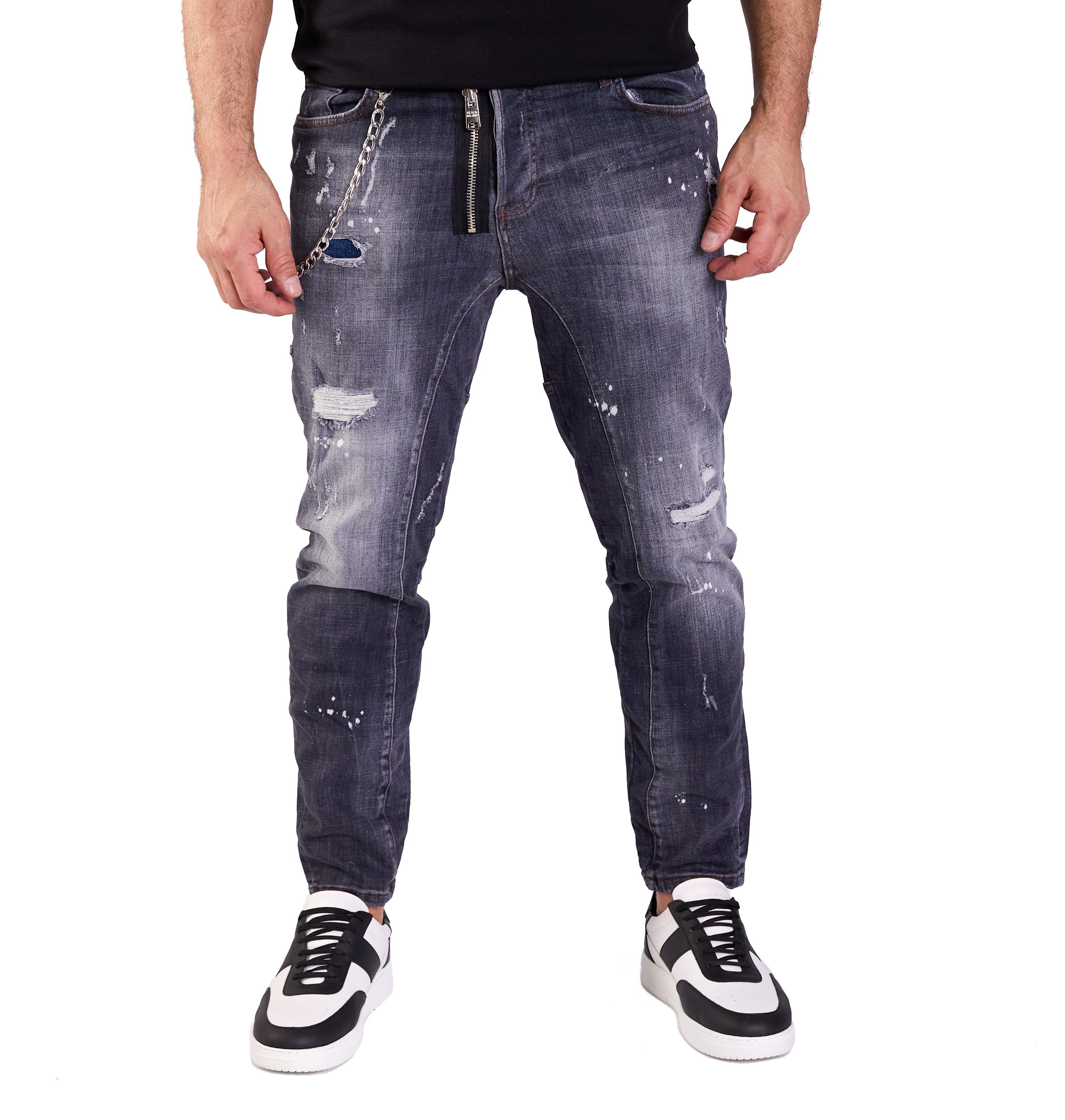 Denim Distriqt Skinny-fit-Jeans Destroyed Herren Jeans günstig online kaufen