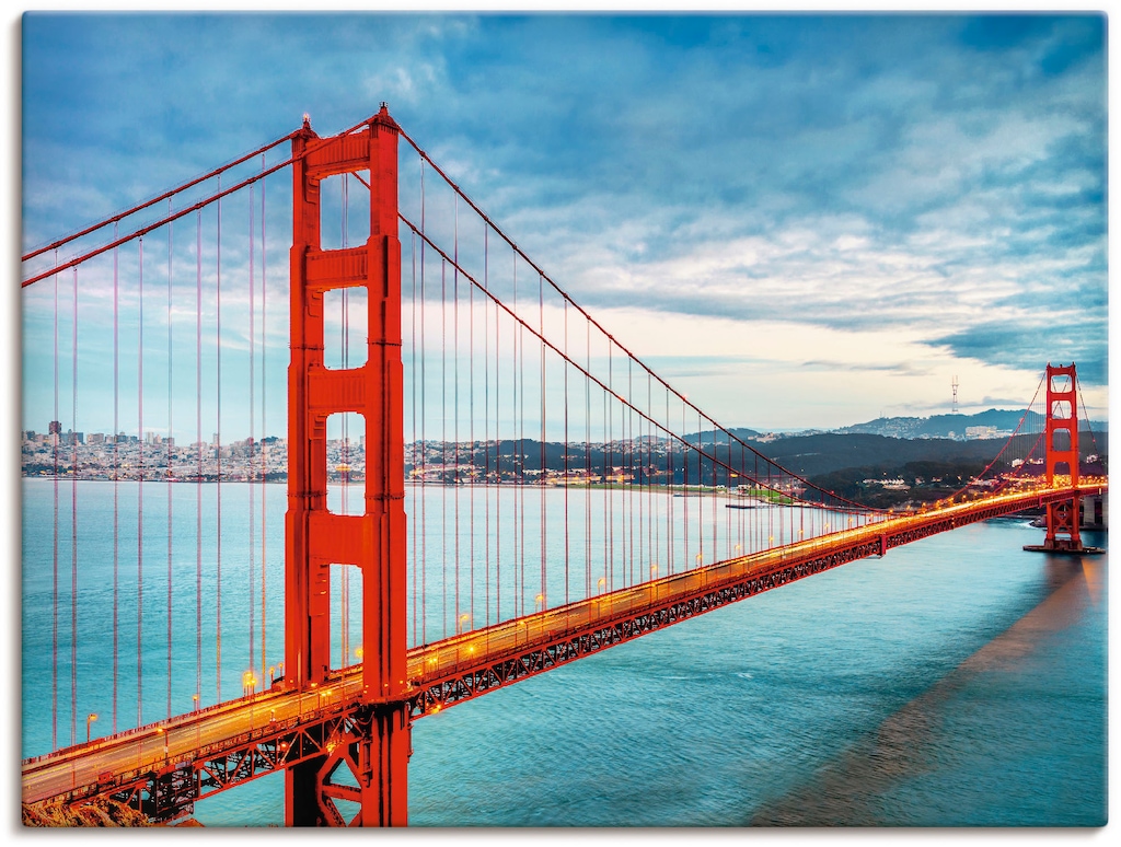 Artland Wandbild »Golden Gate Bridge«, Brücken, (1 St.), als Alubild, Outdo günstig online kaufen