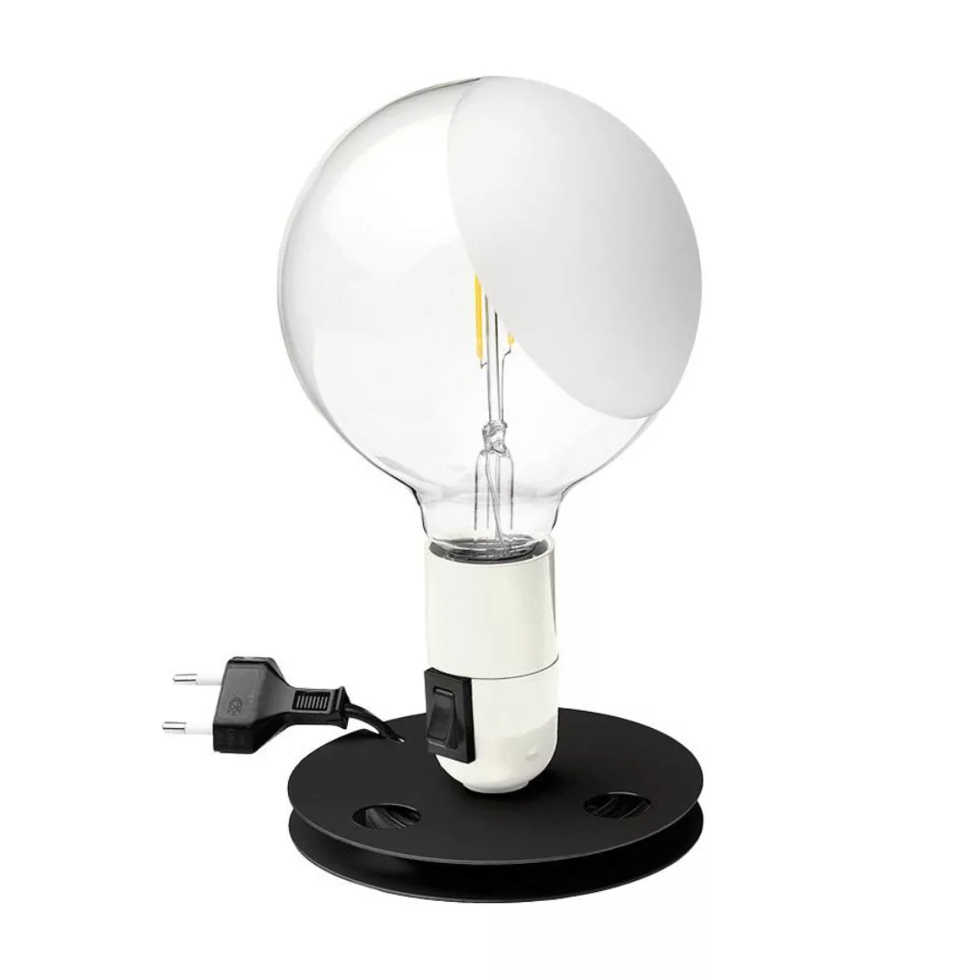 FLOS Lampadina LED-Tischlampe weiß, Fuß schwarz günstig online kaufen