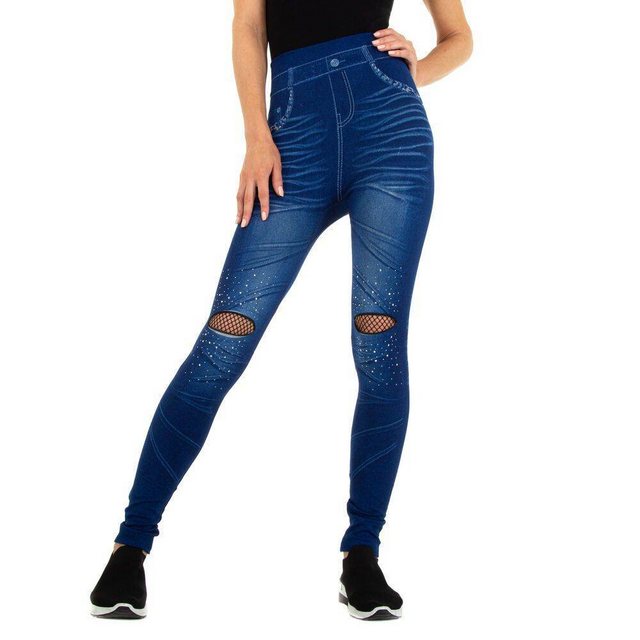 Ital-Design Leggings Damen Freizeit Stretch Jeggings in Blau günstig online kaufen