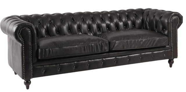 JVmoebel 3-Sitzer Cheterfield Sofa 3 Sitzer Modern Leder-Fibre Echtholz Lux günstig online kaufen