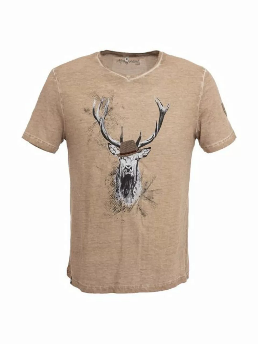 Almgwand Trachtenshirt T-Shirt DRISTENALM hellbraun günstig online kaufen