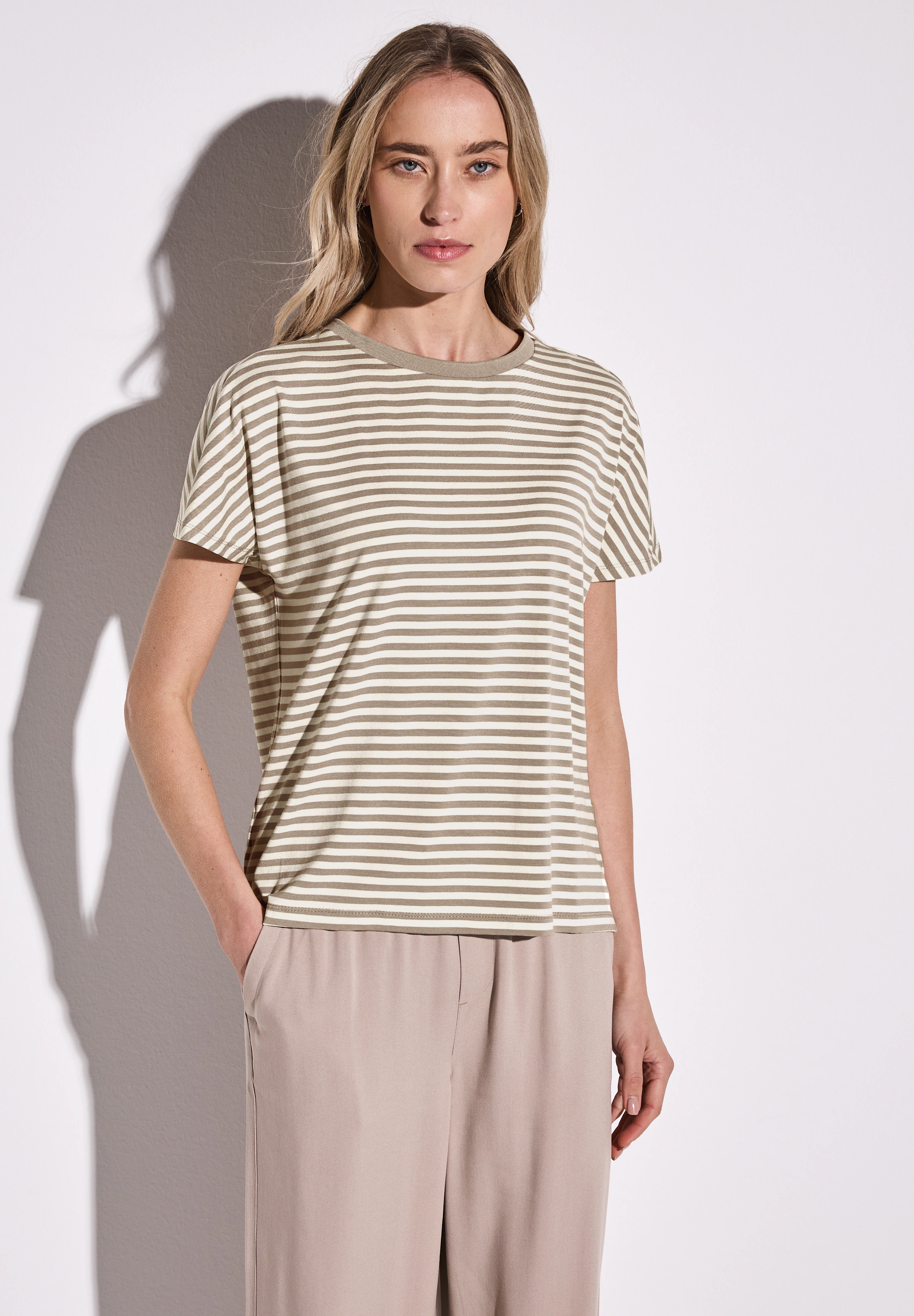 STREET ONE T-Shirt "Style Crista", mit Streifen Muster günstig online kaufen