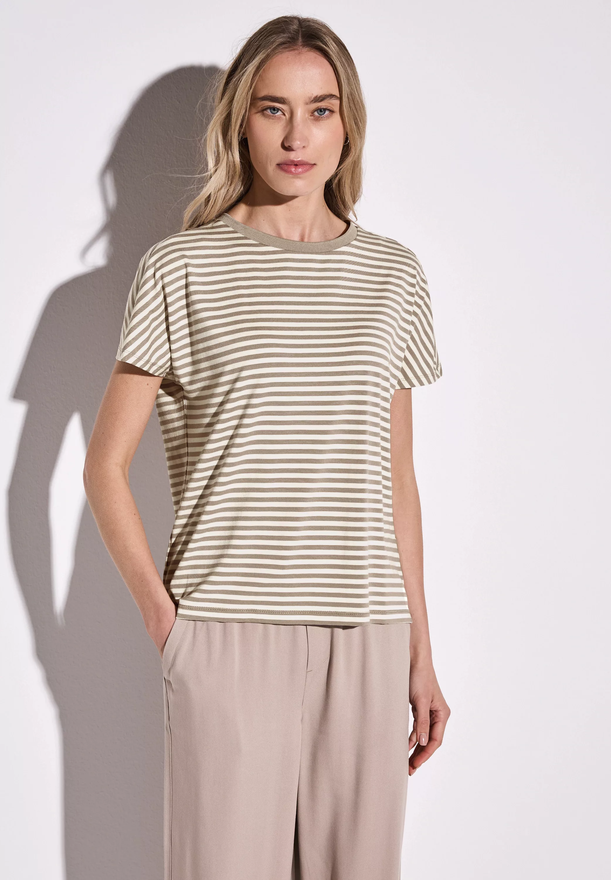 STREET ONE T-Shirt "Style Crista", mit Streifen Muster günstig online kaufen
