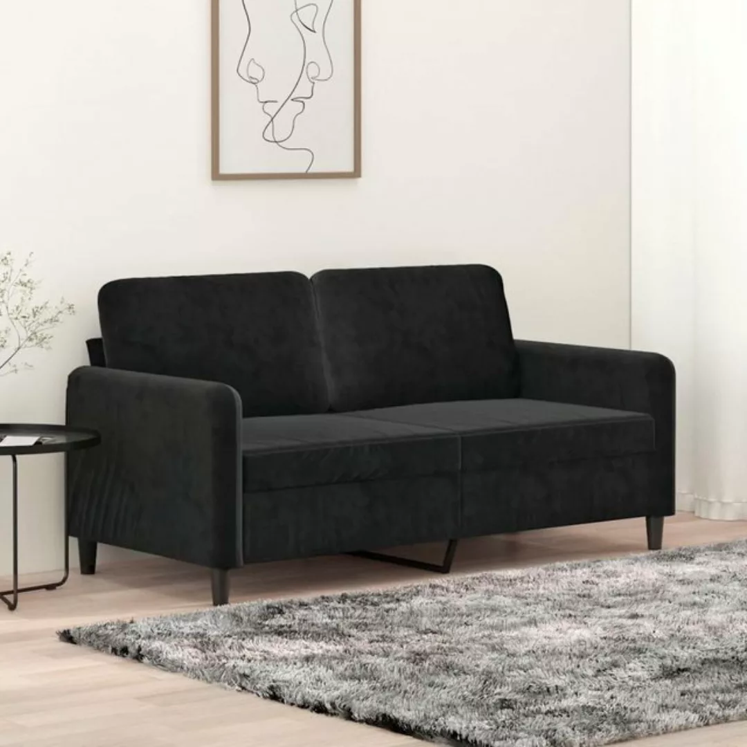 vidaXL Sofa 2-Sitzer-Sofa Schwarz 140 cm Samt günstig online kaufen