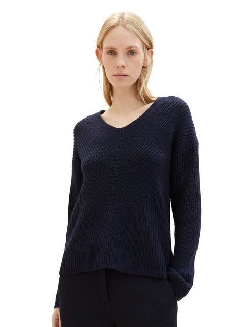 Tom Tailor Damen Pullover KNIT V-NECK - Regular Fit günstig online kaufen