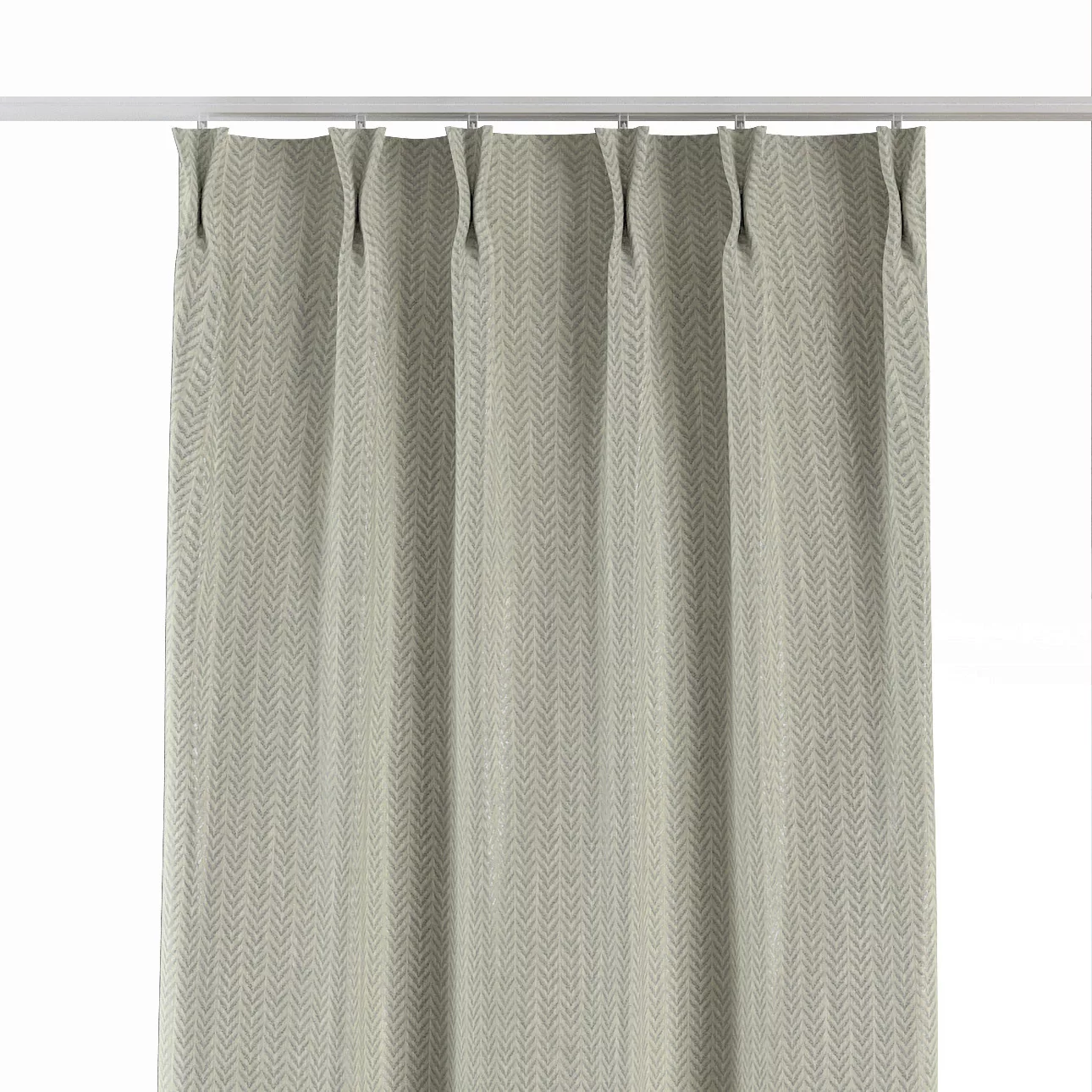 Vorhang mit flämischen 2-er Falten, silbern-grau, Imperia Premium (144-10) günstig online kaufen